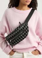 Varley Roby Checked Wool-blend Belt bag - Black - One Size