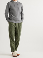 Officine Générale - Elie Cotton and Linen-Blend Hoodie - Gray