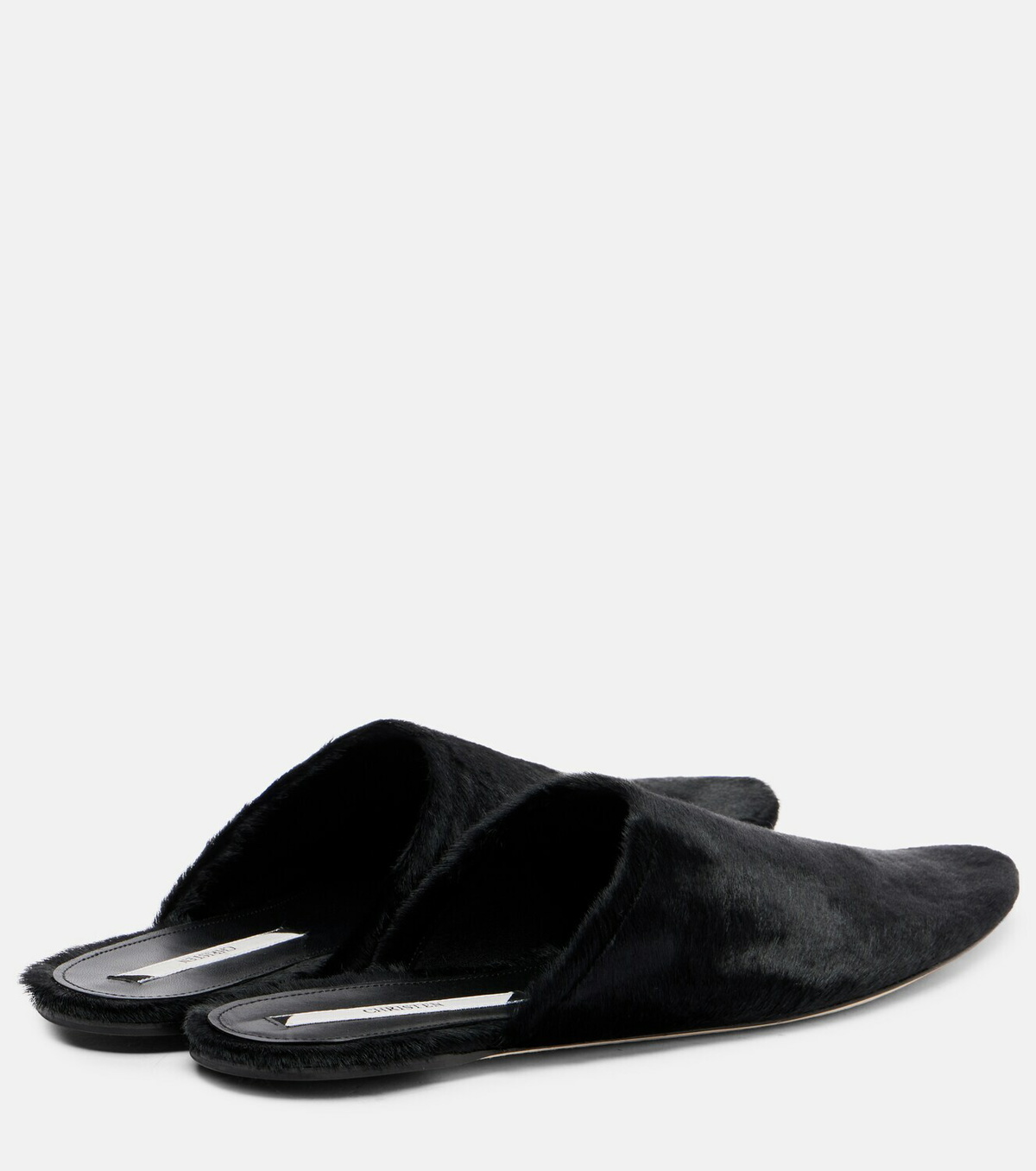 Christen Elipse calf hair mules