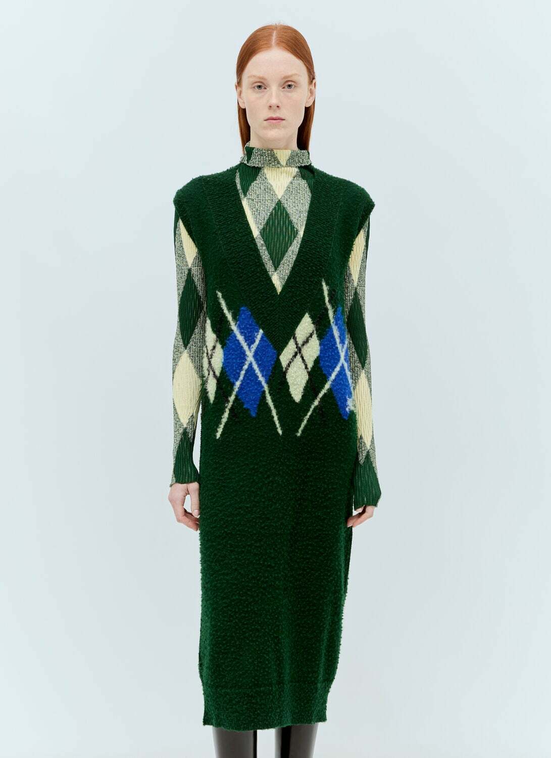 Burberry Argyle Wool Vest Dress