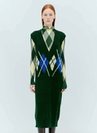 Burberry Argyle Wool Vest Dress