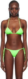 Frankies Bikinis Green Coastal Micro Bikini Top