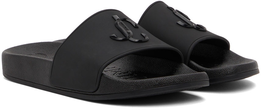 Jimmy Choo Black Port Slides