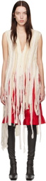 COLLEEN ALLEN Off-White Embroidery V-Neck Top