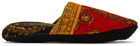 Versace Red & Black I Heart Baroque Slippers