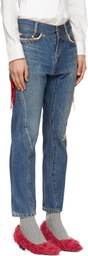 UNDERCOVER Blue Beaded Jeans