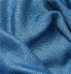 Il Bussetto - Fringed Indigo-Dyed Cotton Scarf - Men - Blue
