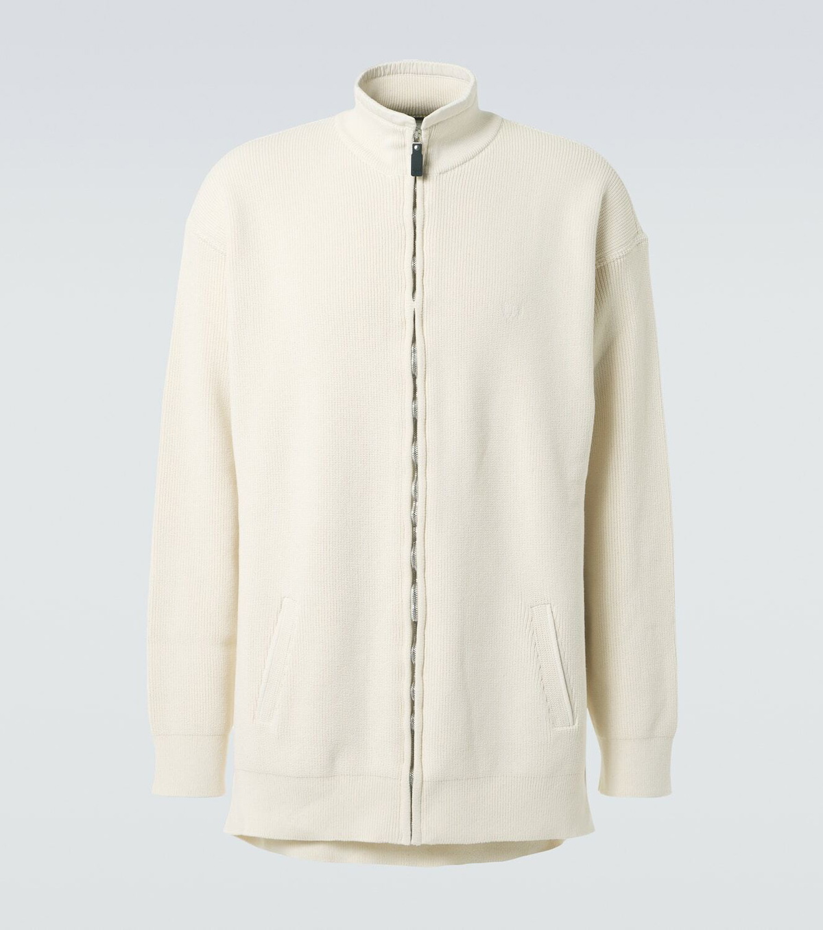 Balenciaga Logo cotton-blend zip-up cardigan