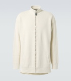 Balenciaga Logo cotton-blend zip-up cardigan