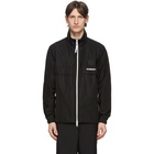 Burberry Black Taffeta Globe Graphic Jacket