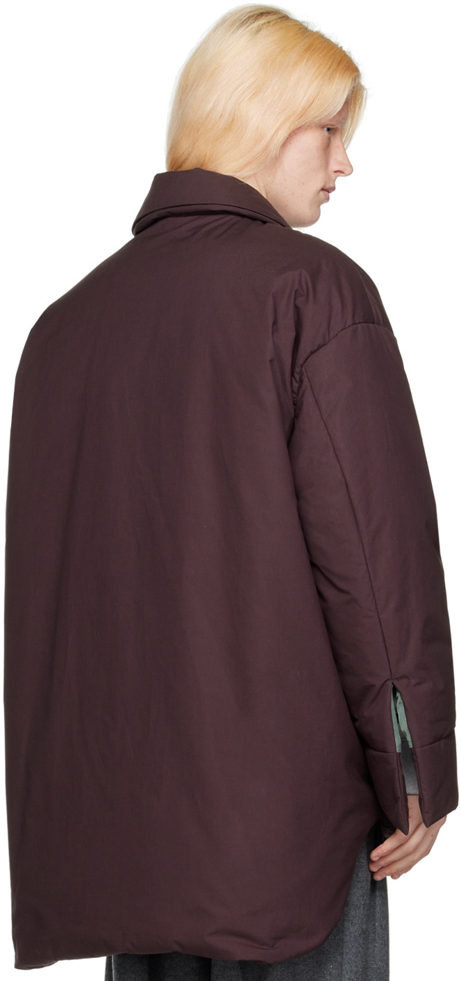 Jil Sander Burgundy Shirt Down Jacket Jil Sander