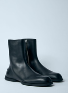 Jil Sander Leather Zip-Up Ankle Boot