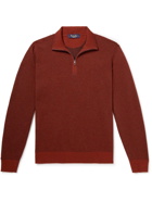 Loro Piana - Roadster Striped Cashmere Half-Zip Sweater - Brown