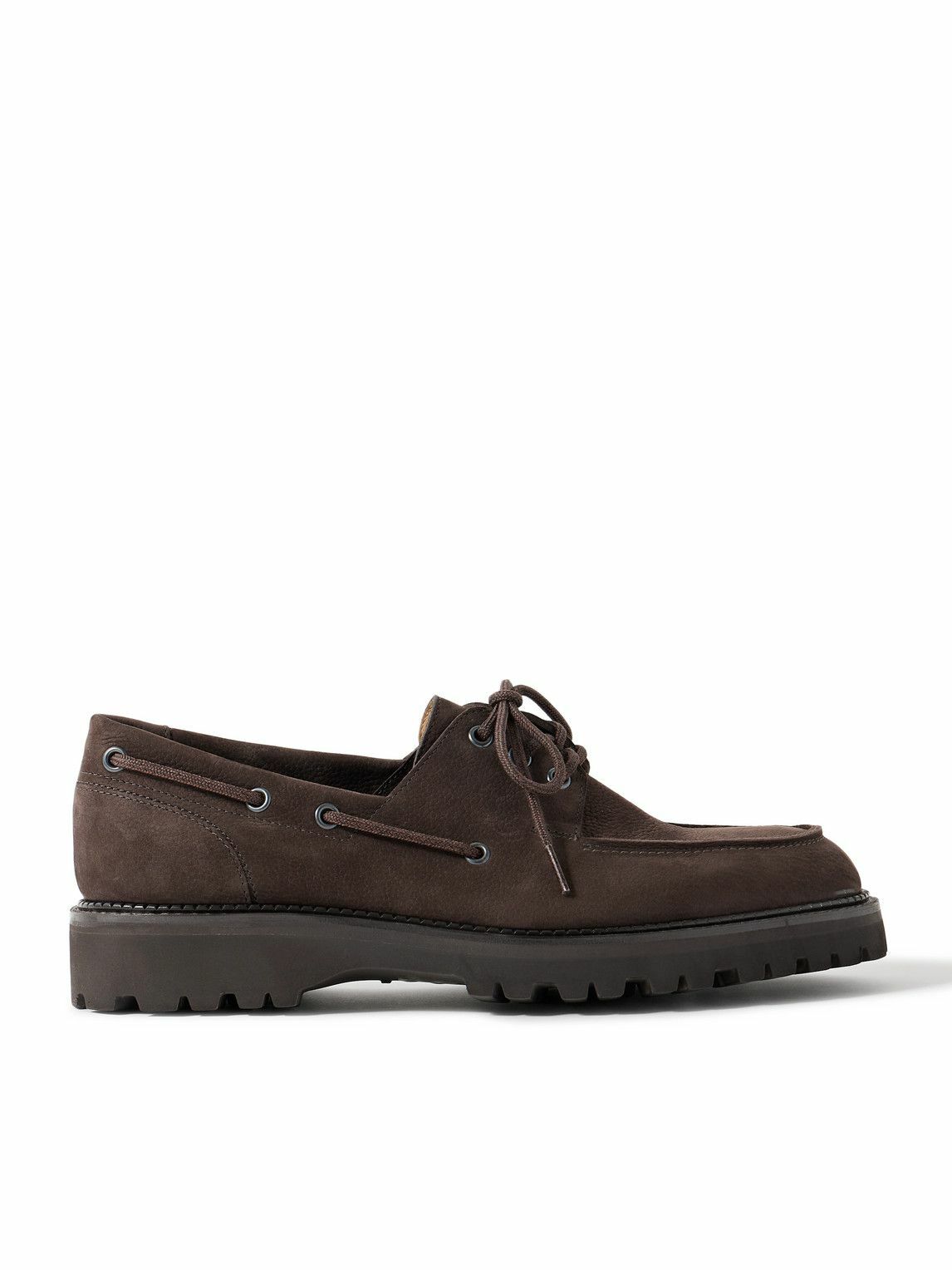 John Lobb - Foil Leather Boat Shoes - Brown John Lobb