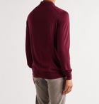 William Lockie - Wool Polo Shirt - Burgundy