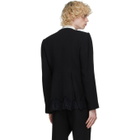 Palomo Spain Black Wool Round Neck Blazer