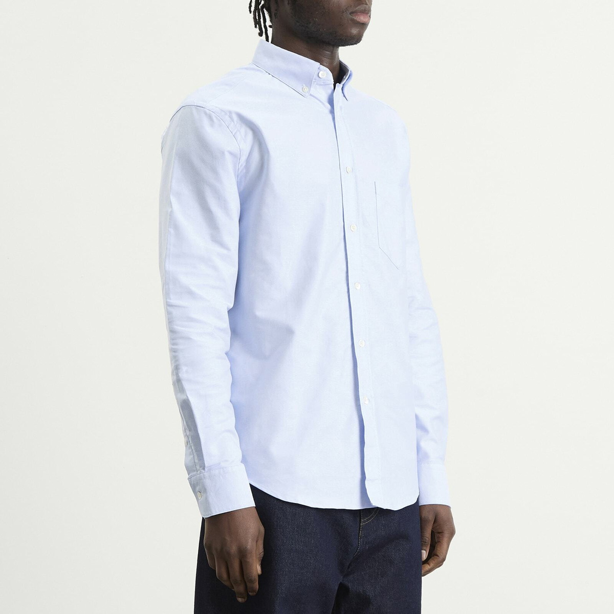 Portuguese Flannel Men's Belavista Button Down Oxford Shirt in Light Blue