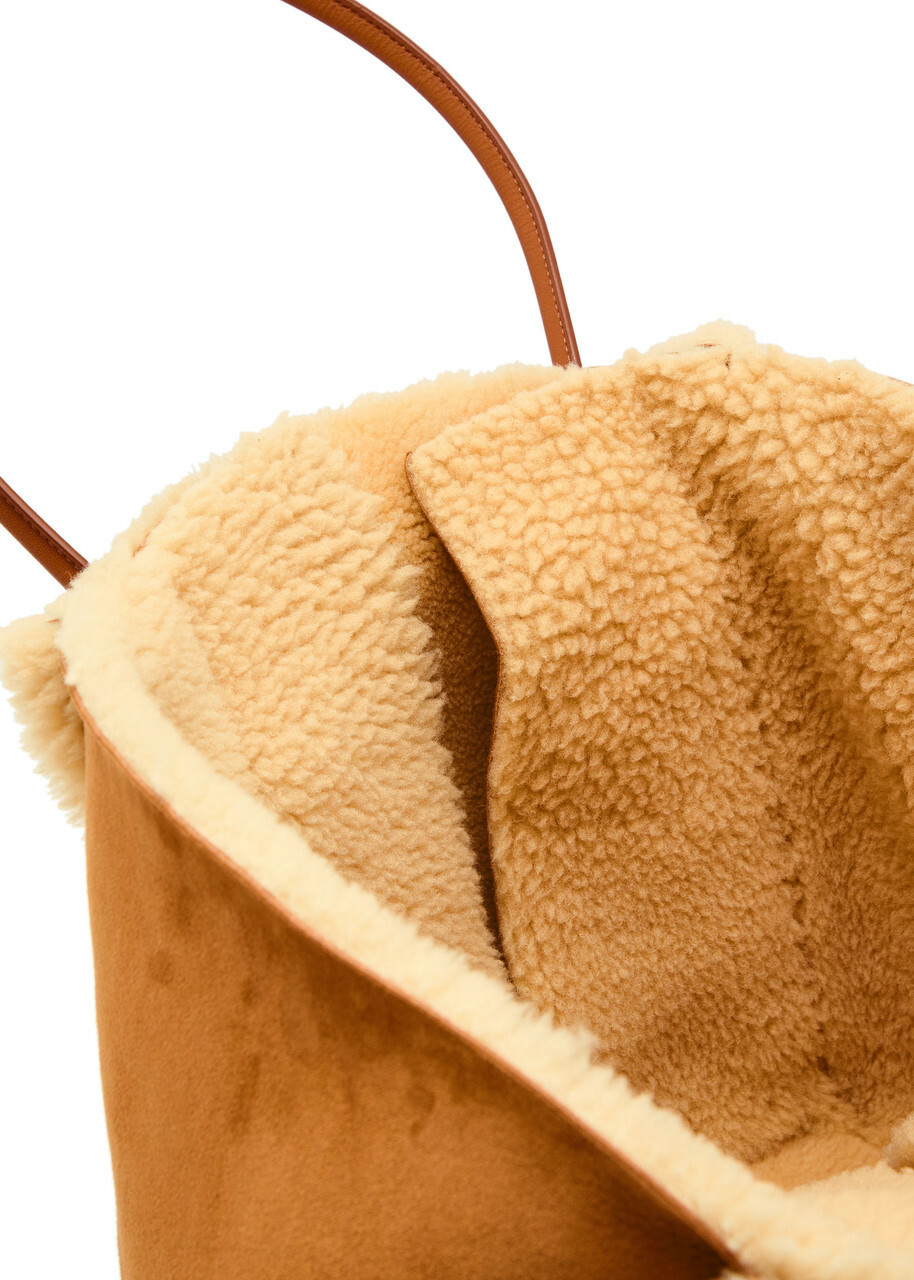 Gabriela Hearst Marija Shearling and Suede Tote bag - Tan - One Size