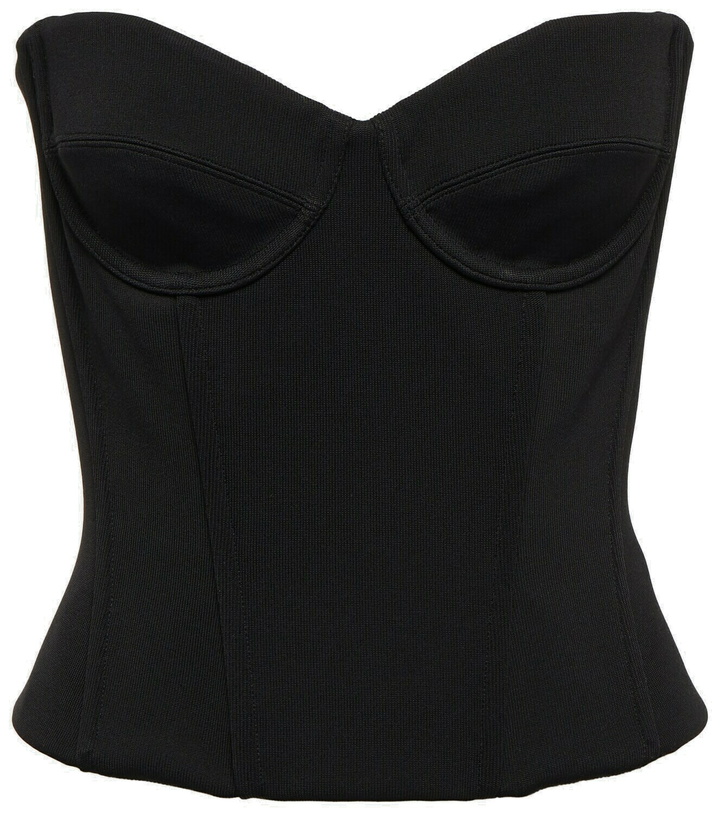 Photo: Balenciaga - Strapless corset cropped top