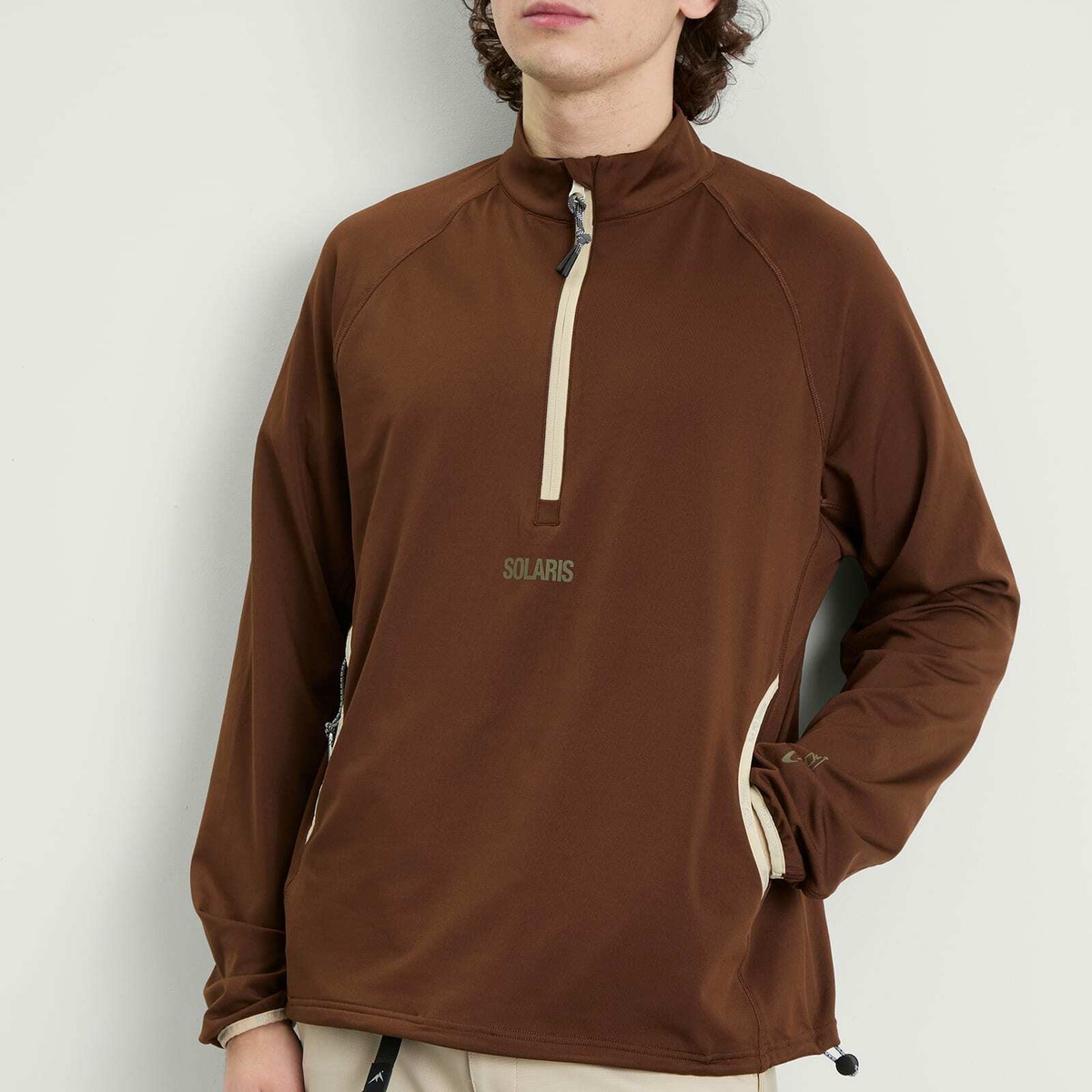 KA_YO_Prototype Men's Half Zip Base Layer in Burnt Wine