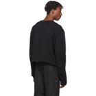 Heliot Emil Black Knit Deconstructed Sweater
