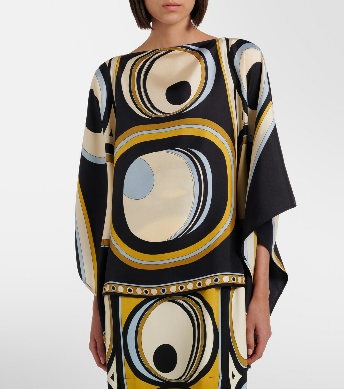 La DoubleJ Foulard printed silk twill top