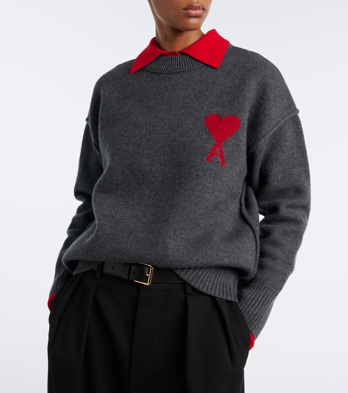 Ami Paris Ami de Cœur virgin wool sweater