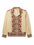 BODE - Winter Bouquet Camp-Collar Floral-Print Cotton-Twill Shirt - Neutrals