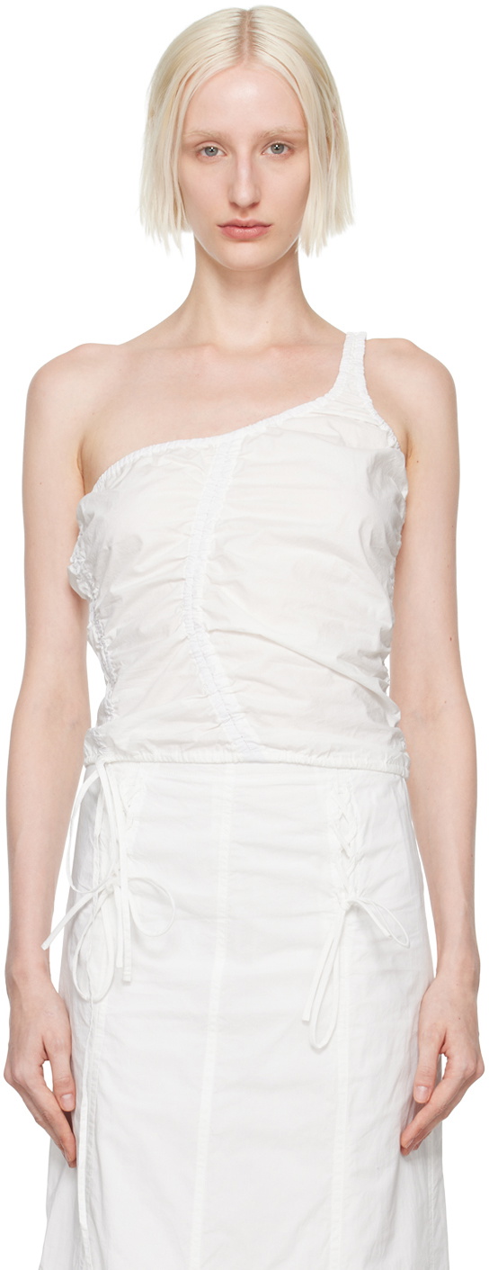 Deiji Studios White Scrunchie Top