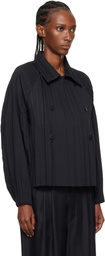 PLEATS PLEASE ISSEY MIYAKE Black Smooth Jacket