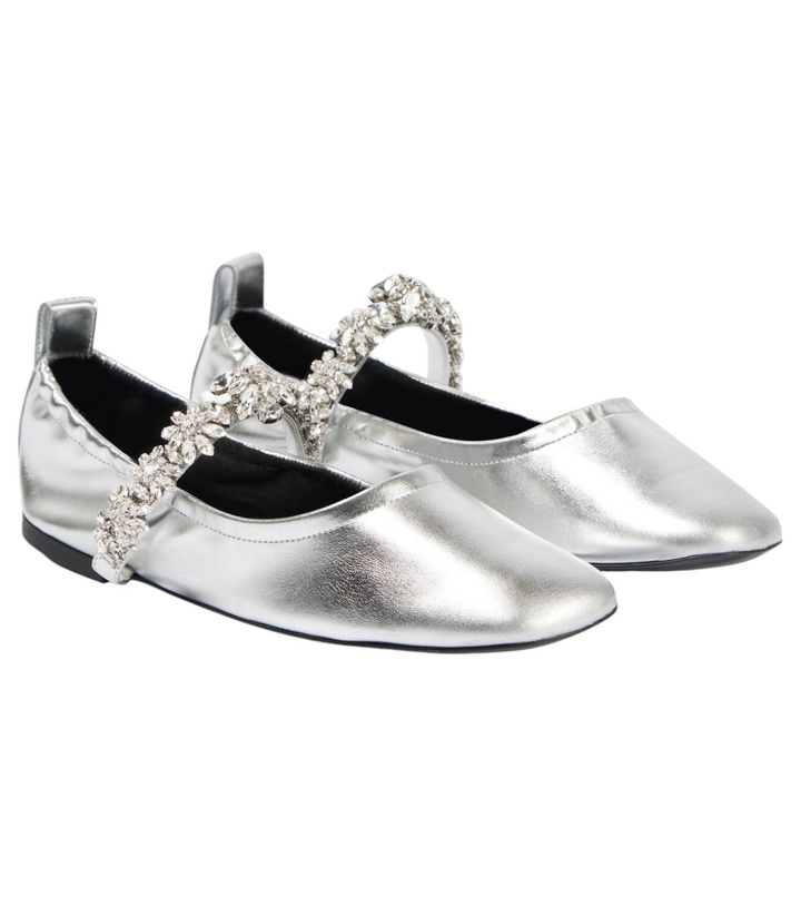 Photo: Stella McCartney Elsa metallic faux leather ballet flats