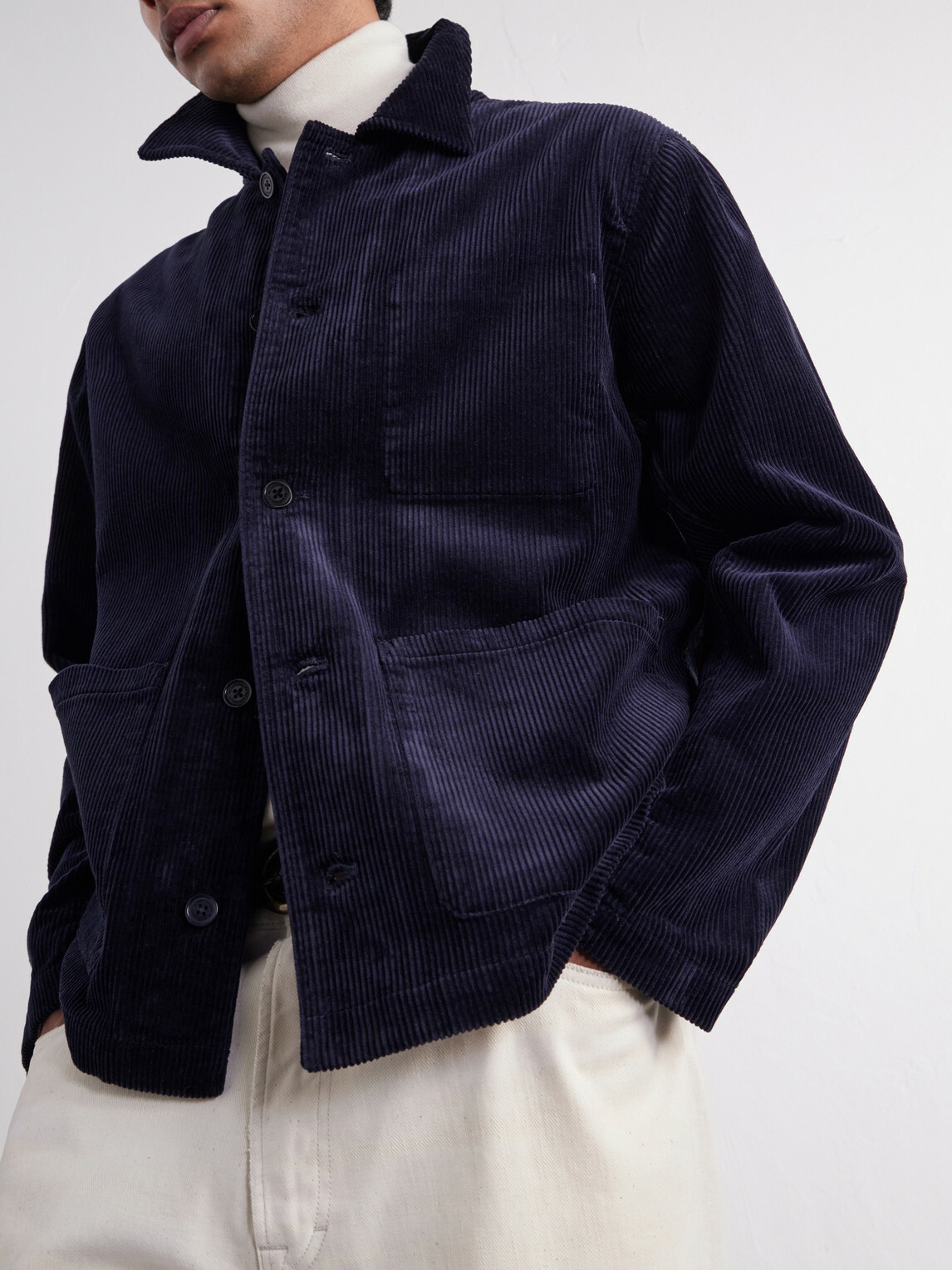 NN07 - Morgan 50004 Organic Cotton-Corduroy Chore Jacket - Blue