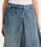 Loewe Deconstructed denim midi skirt