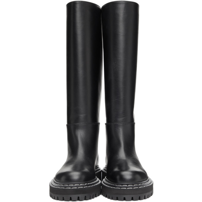 Proenza Schouler Black Lug Sole Mid Calf Boots Proenza Schouler