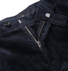 Hugo Boss - Navy Cotton-Blend Corduroy Trousers - Blue