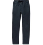 Aspesi - Slim-Fit Cotton-Twill Drawstring Trousers - Blue