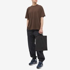 Auralee Men's Cotton Mesh T-Shirt in Dark Brown