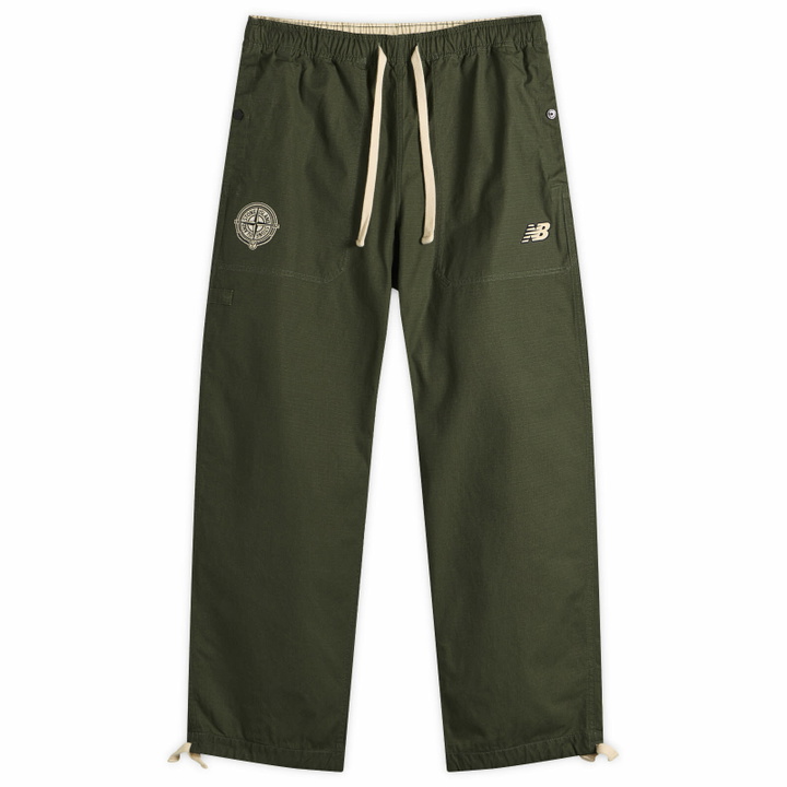 Photo: Stone Island Men's x New Balance Loose Reversible Pants in Juniper