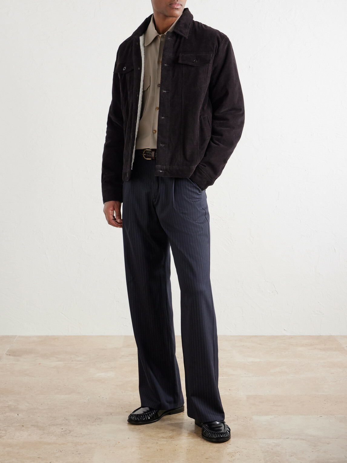 James Perse - Stretch-Cotton Corduroy Blouson Jacket - Brown