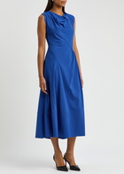 High Daring Stretch-jersey Midi Dress Blue