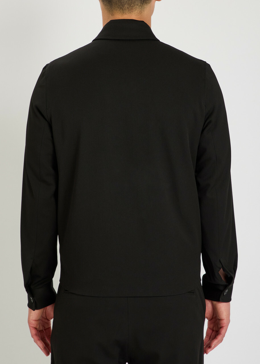 Les Deux Como Coach Logo-embroidered Woven Jacket Black