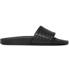 Bottega Veneta - Intrecciato Leather Slides - Men - Black