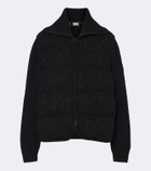 Moncler Down-paneled wool and cashmere cardigan