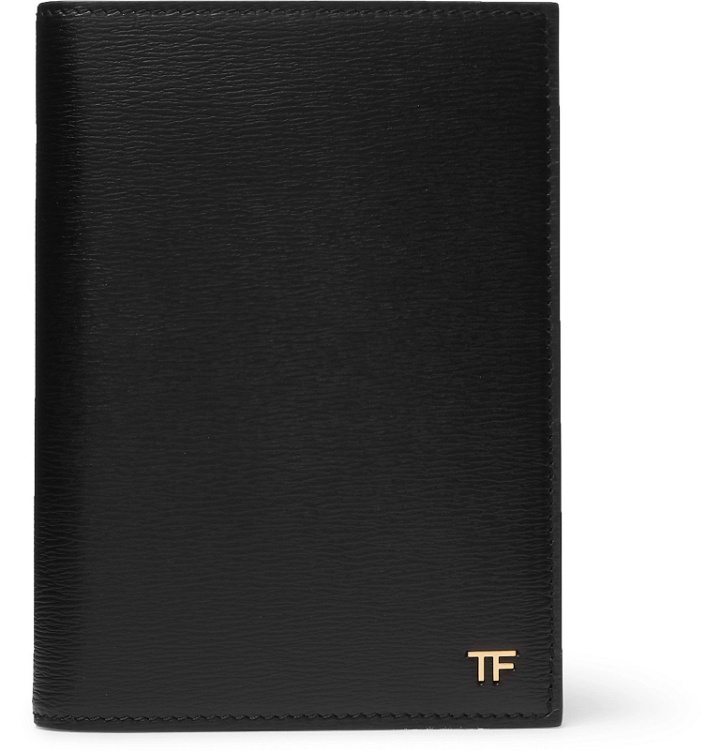 Photo: TOM FORD - Logo-Embellished Textured-Leather Passport Cover - Black