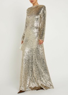 Simkhai Beatrice Sequin-embellished Gown Gold
