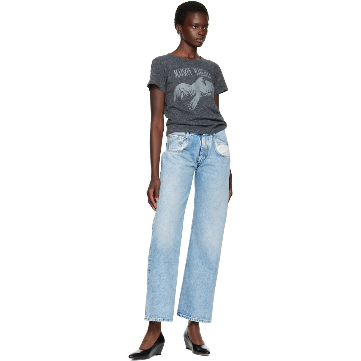 Maison Margiela Gray Bird Fitted T-shirt