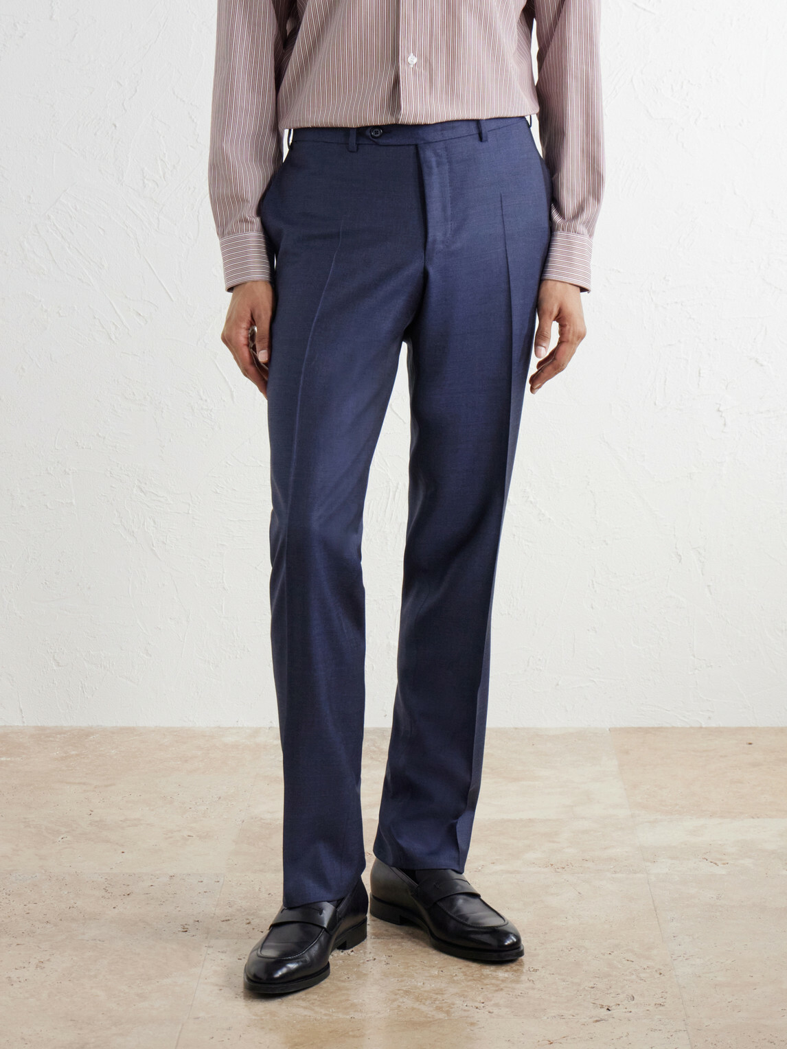 Canali - Straight-Leg Wool-Twill Suit Trousers - Blue