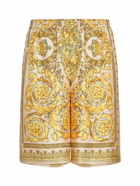 VERSACE - Barocco Printed Silk Shorts