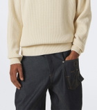 JW Anderson Ribbed-knit wool and cotton sweater