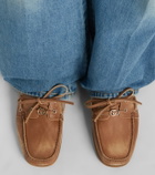 Gucci GG leather boat shoes